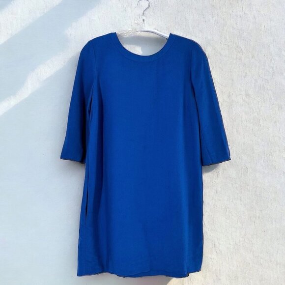 Sandro Blue Cut-Out Back Shift Dress Size 1/S - Picture 1 of 6